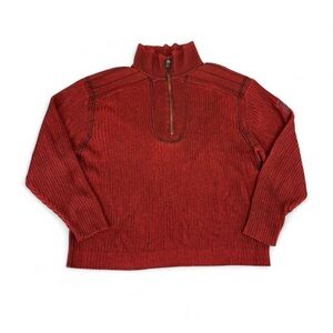 Y2K Raider infamous brand jeans 1/4 zip turtleneck sweater hip hop skater